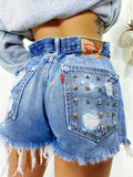 Short Levi’s Vintage con Borchie e strappi