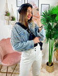 Giacca di jeans con borchie