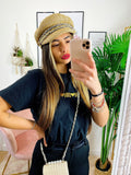 T-shirt con stampa e cuori