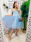 Abito in Tulle con dettagli in  jeans