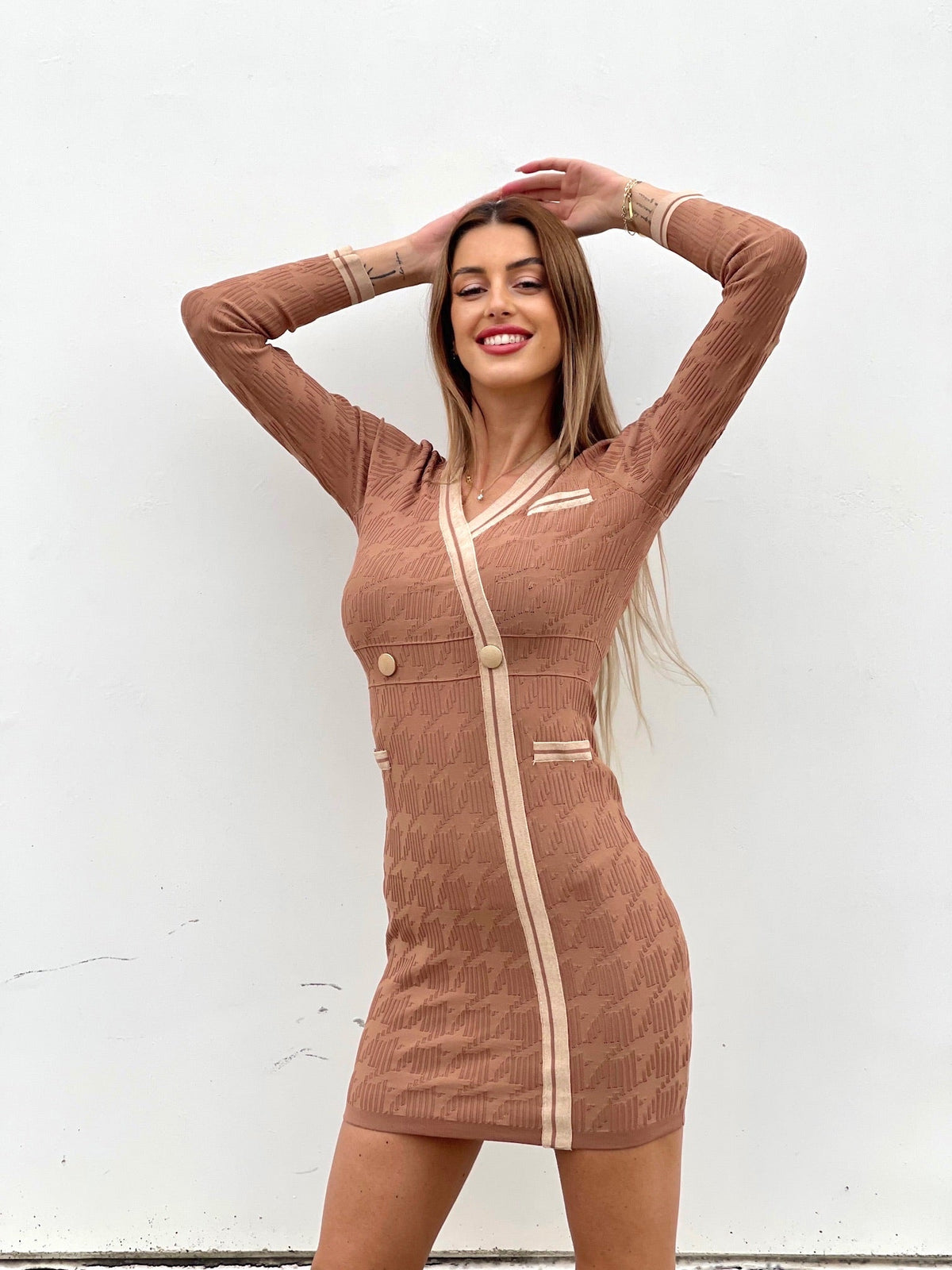 Abito in maglia a trama nude