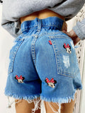Short Levi’s Vintage stampa topolina con strappi