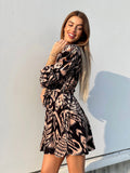 Abito in velluto nero beige