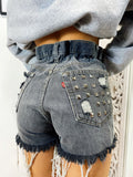 Short Levi’s Vintage con Borchie bagno grigio scuro