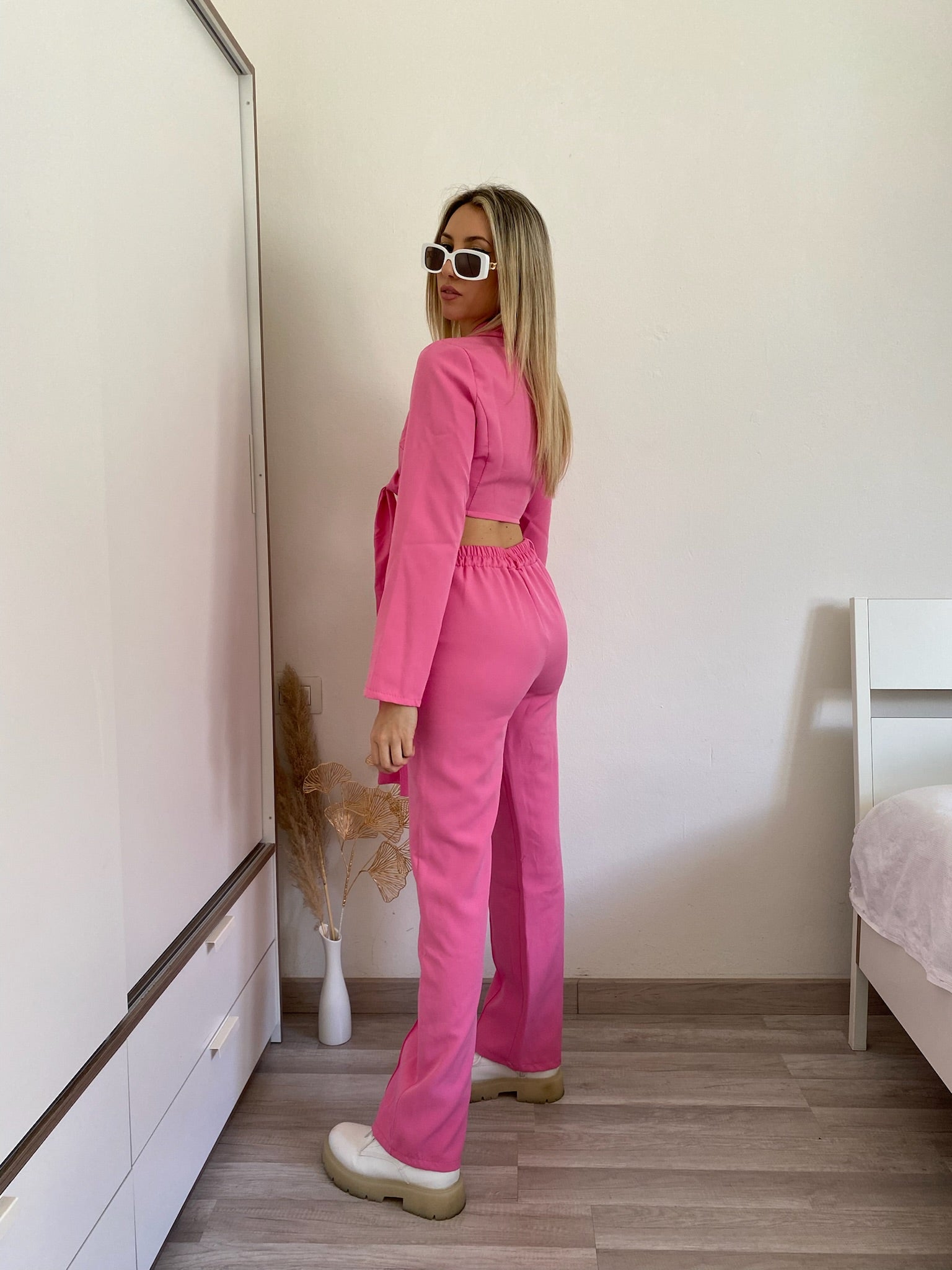 Completo top e pantalone Fuxia