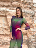 Abito in velo multicolor