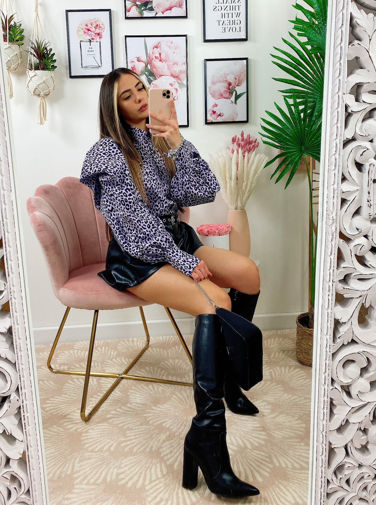 Blusa maculata viola