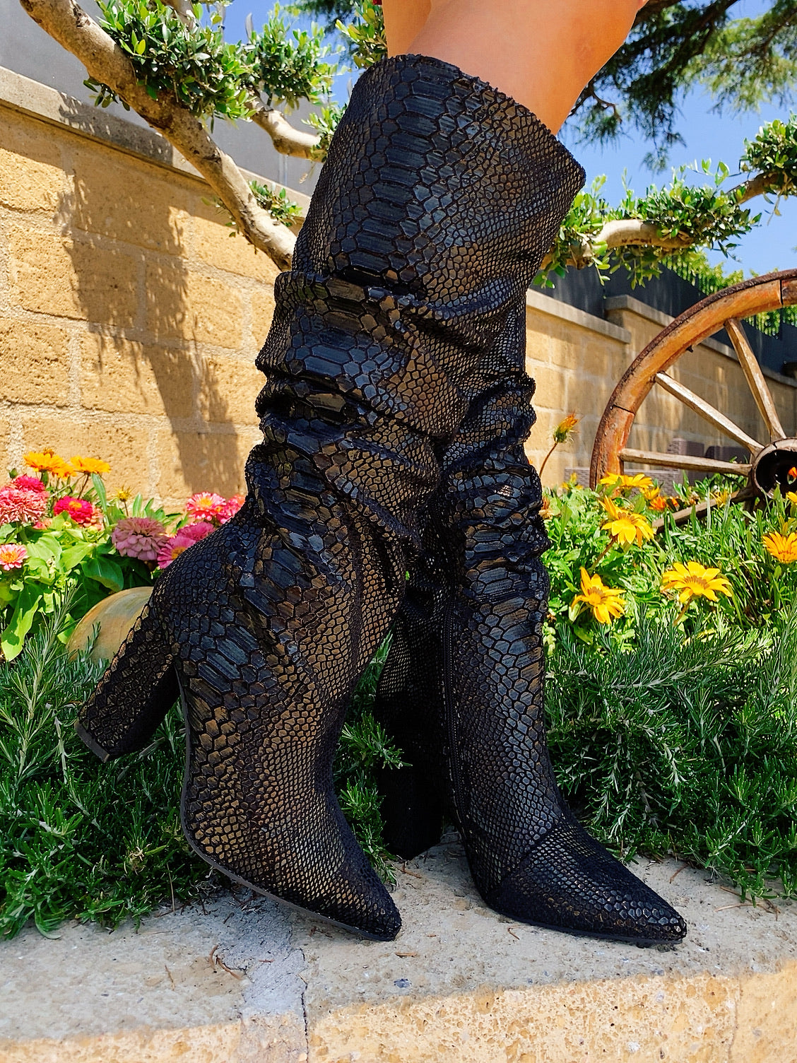 Stivali alti croco