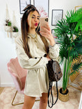 Completo Short e felpa Beige
