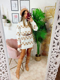 Maxi maglione Bianco a cuori