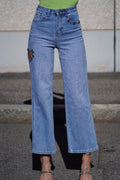 Jeans a zampa con cuore