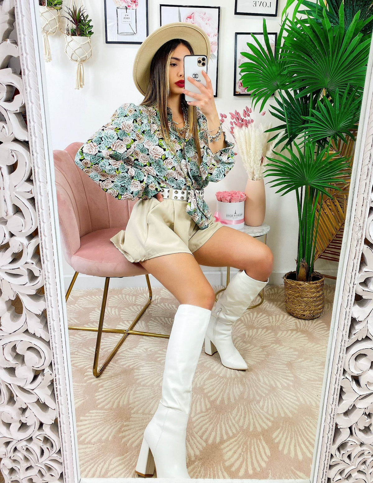 Short ampio beige