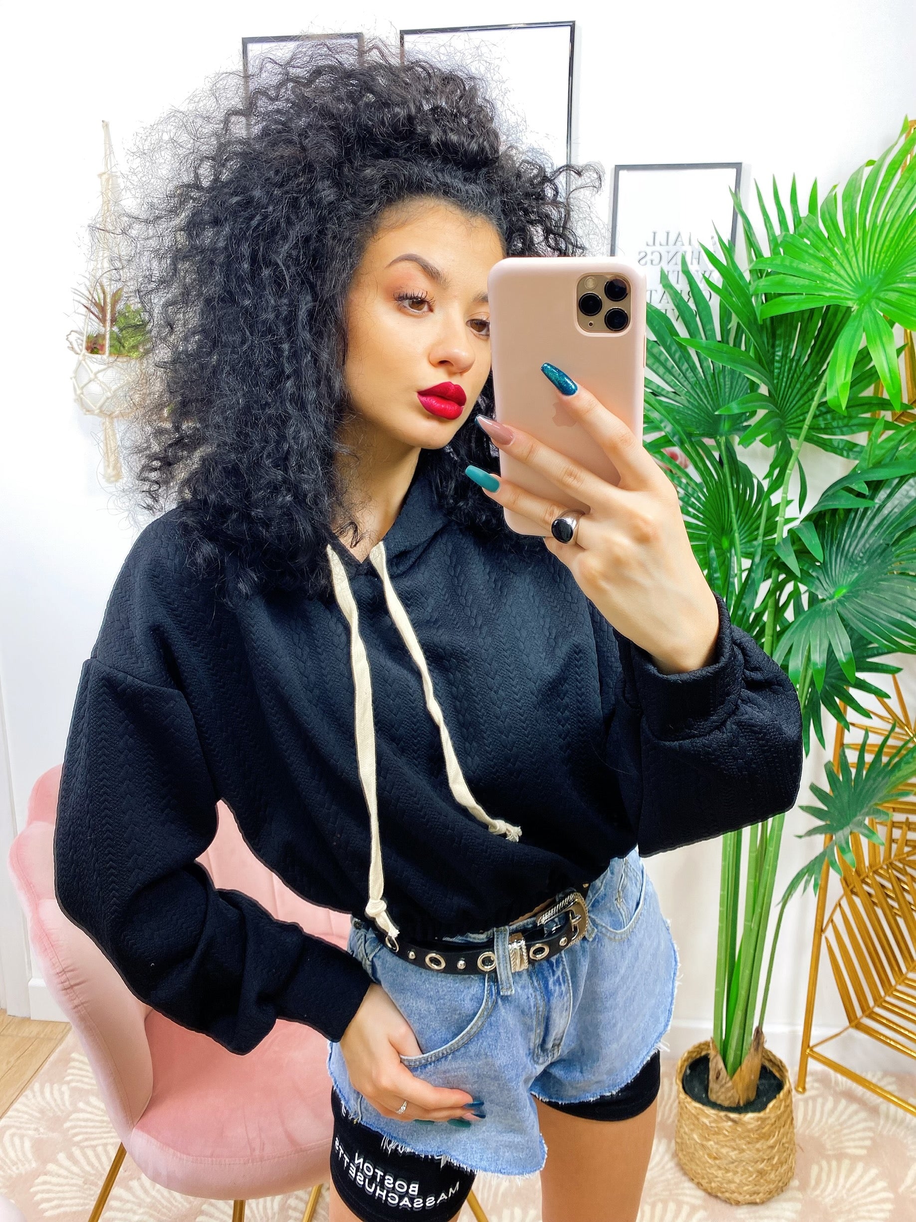 Short di jeans con leggins