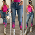 Jeans flame Fuxia