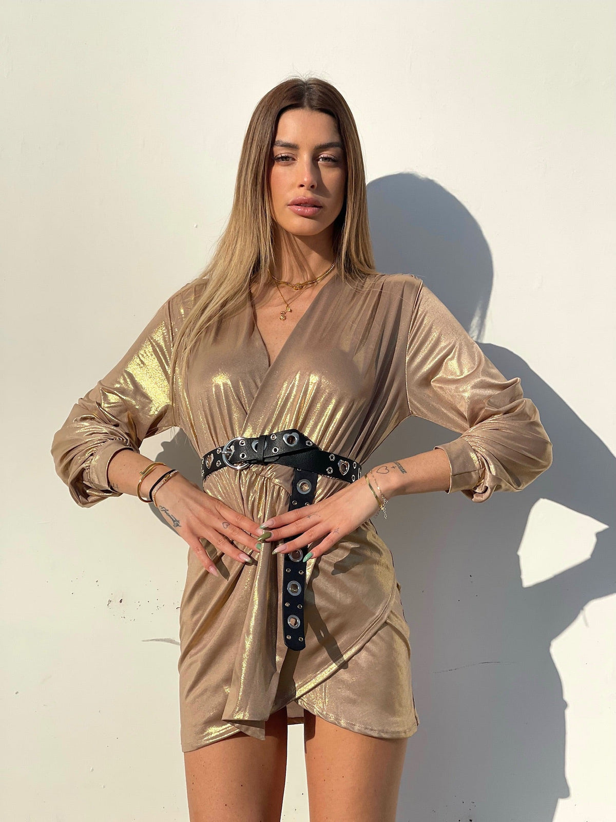 Abito glam night gold