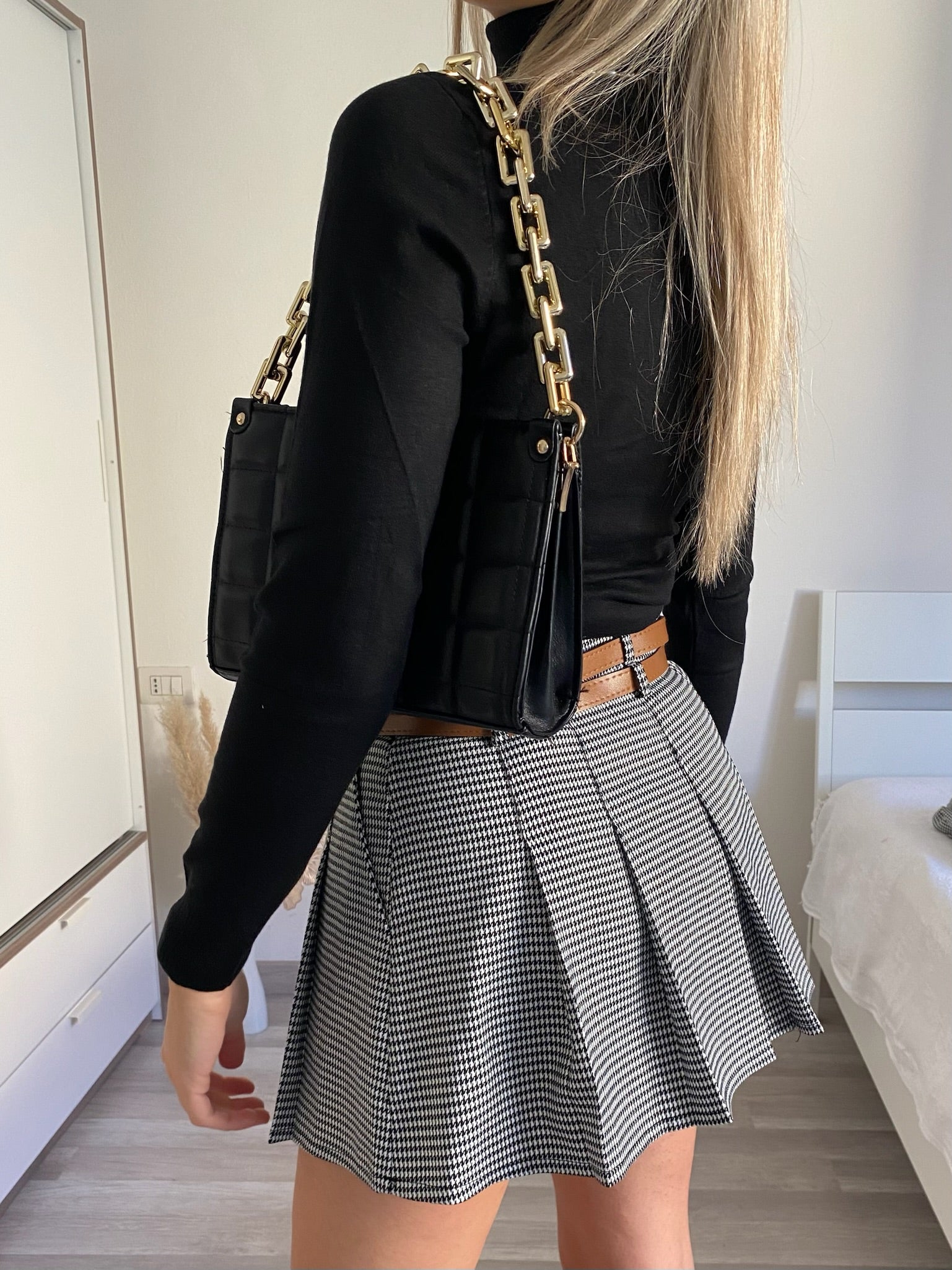 Dolce vita nero in lana lungo