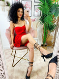 Tutina scollo a cuore rosso