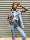 Jeans flame Fuxia