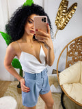 Short con cintura carta da zucchero