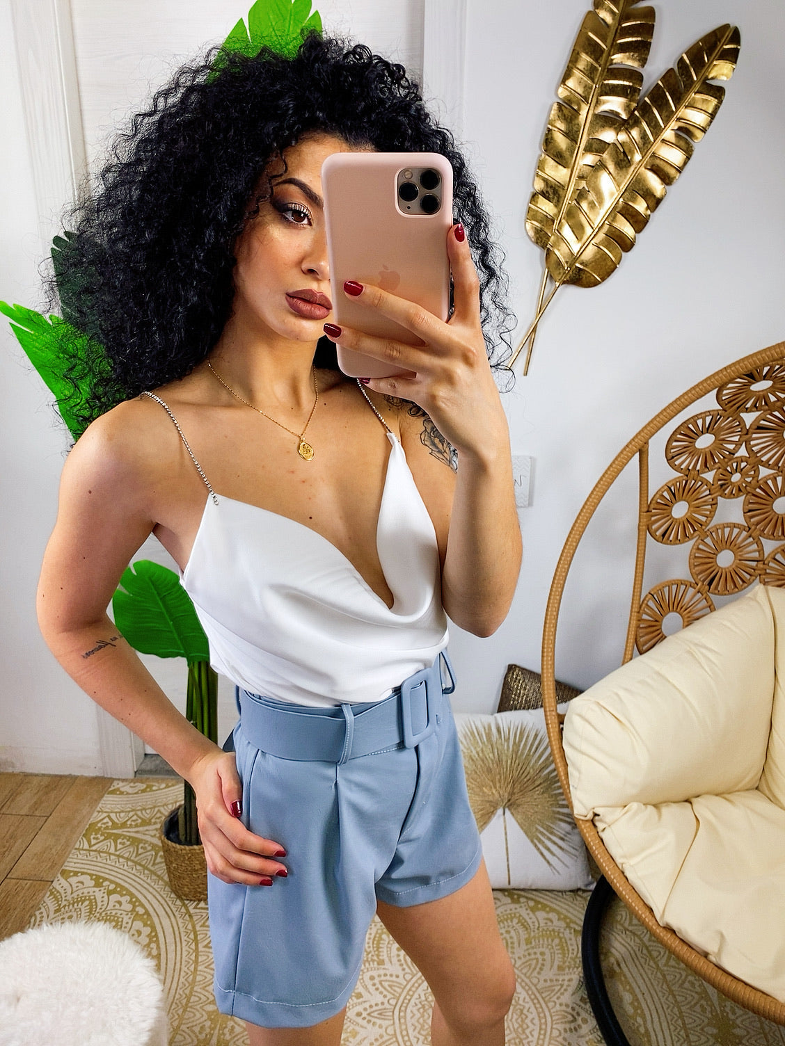 Short con cintura carta da zucchero