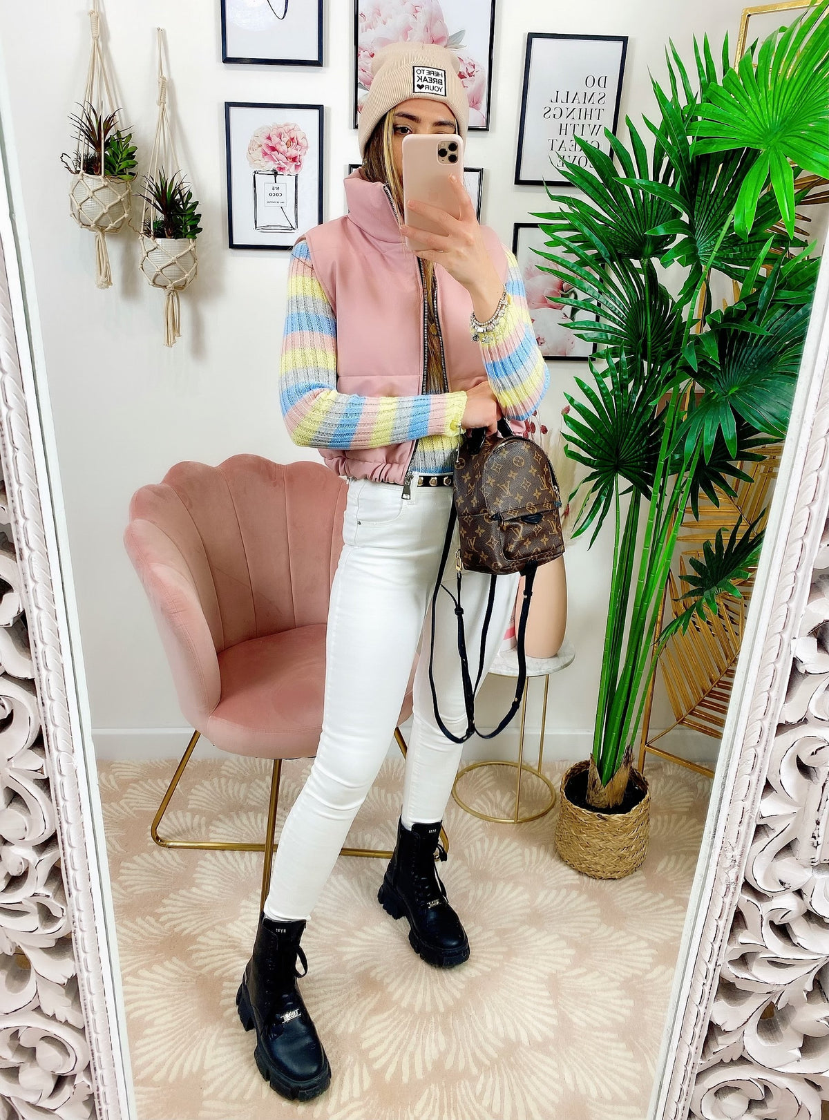 Bomber in ecopelle smanicato Rosa