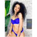 Bikini push up con top rouge floreale