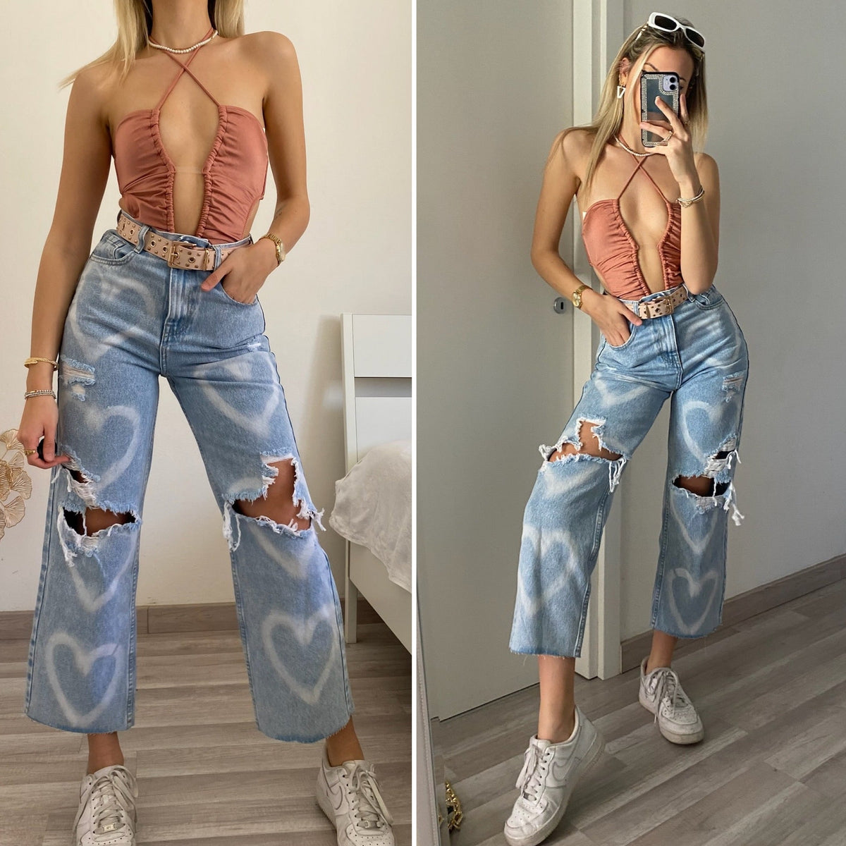 Jeans con cuori