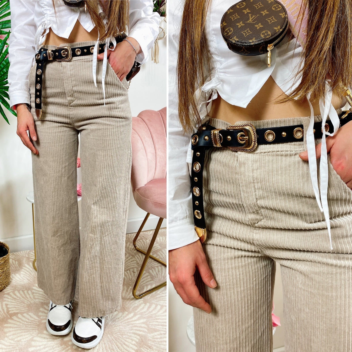 Pantalone a zampa larga nude