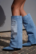 Stivale jeans tacco comodo