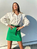 Gonna elasticizzata verde