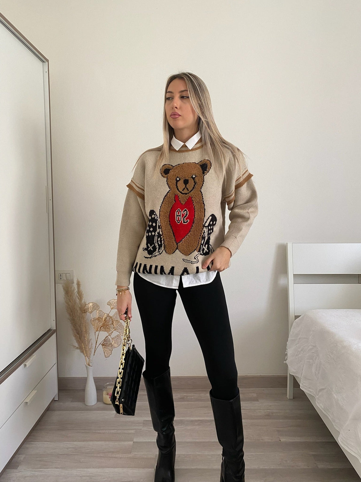 Maglione Teddy Soft Camel