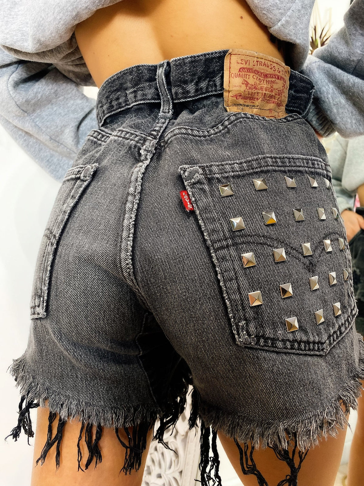 Short Levi’s Vintage Nero con Borchie