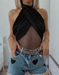 Body con incrocio e retina
