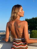 Abito crochet nude