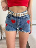 Short a caramella con cuori rossi