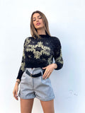 Short grigio in panno con cintura