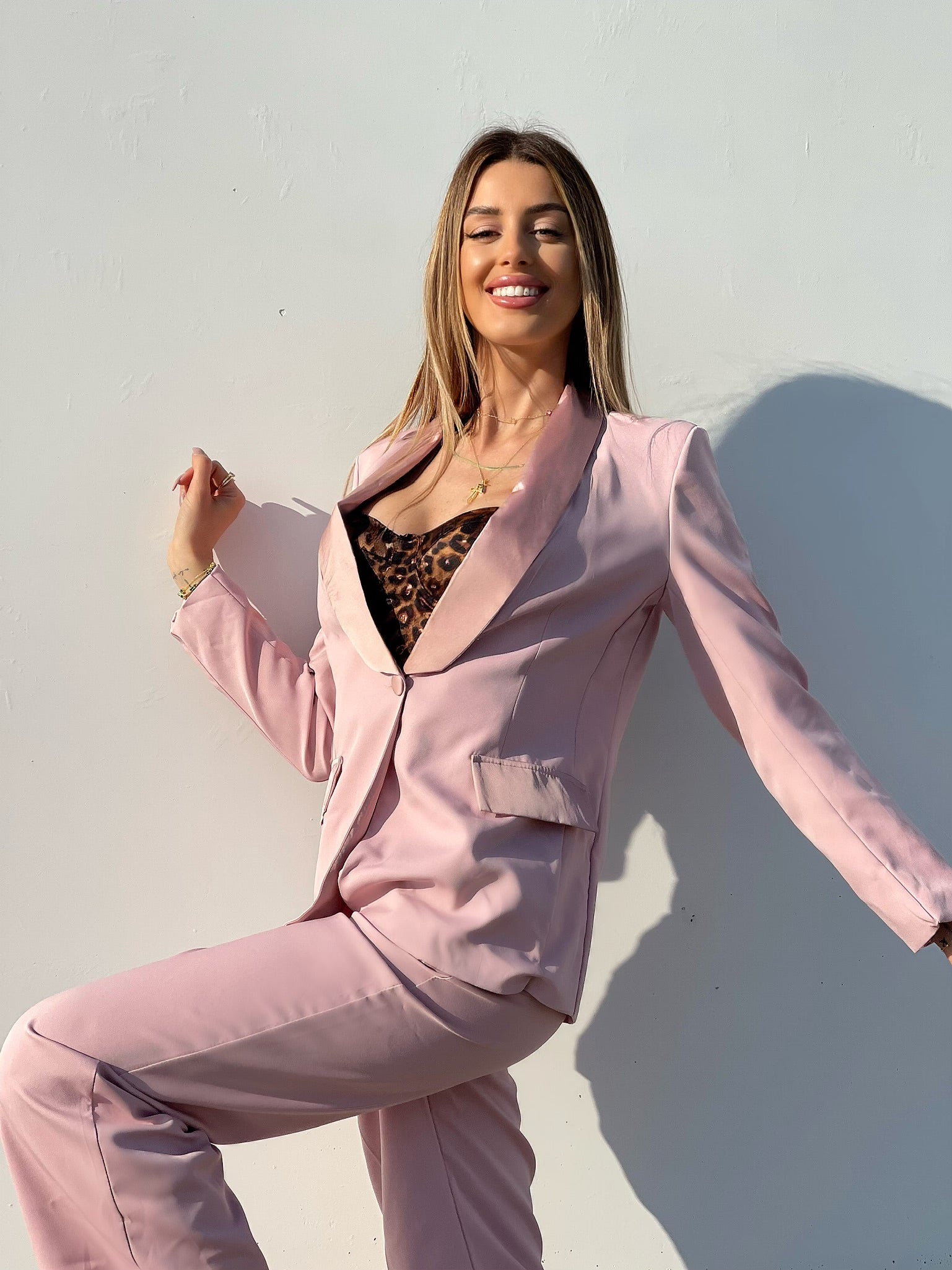 Completo giacca e pantalone cipria