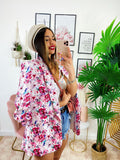 Giacca a fiori fuxia