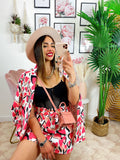 Completo giacca e pantalone cuori Rosa