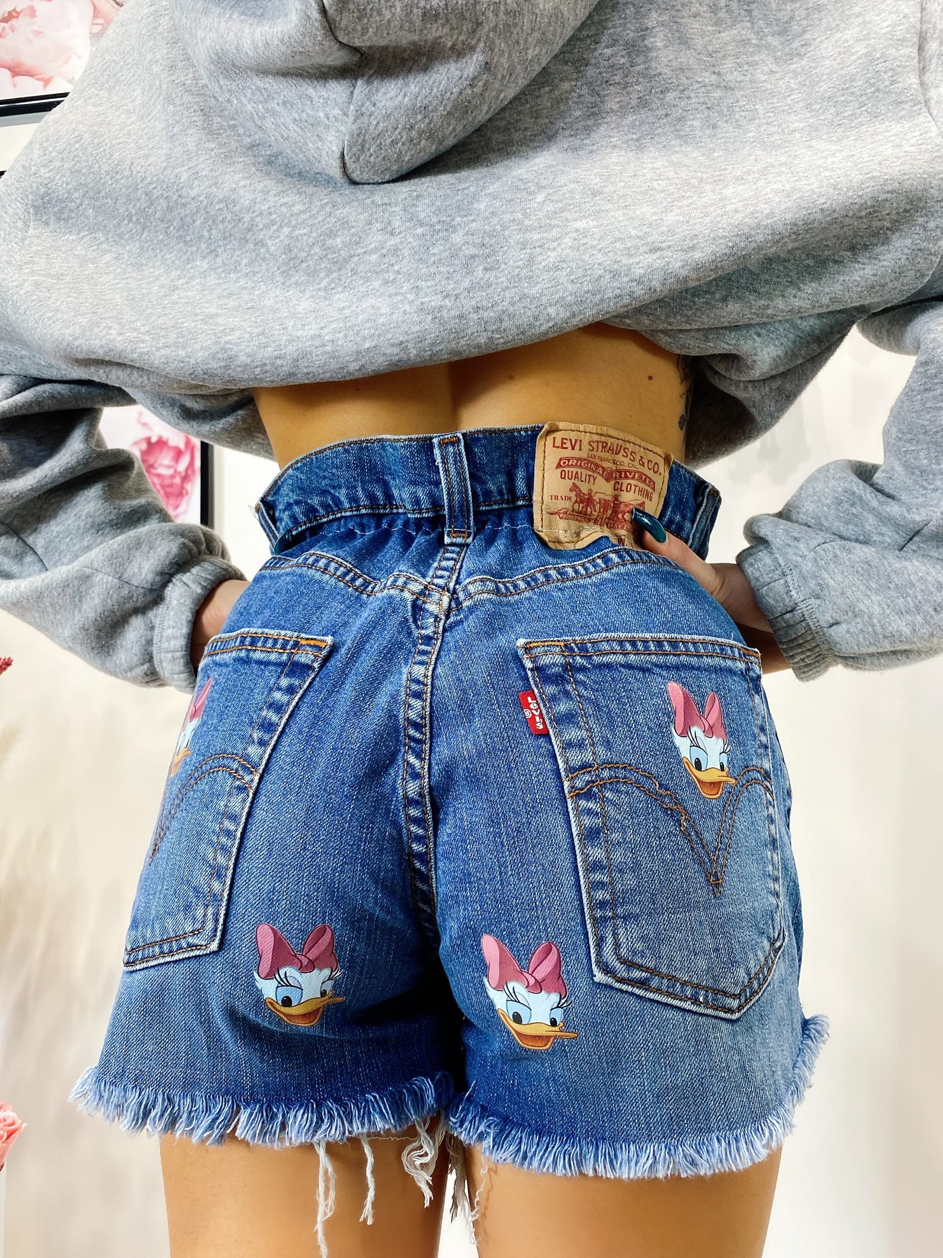 Short Levi’s Vintage con stampa Paperina senza strappi
