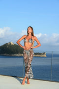 Bikini zebrato con gonna