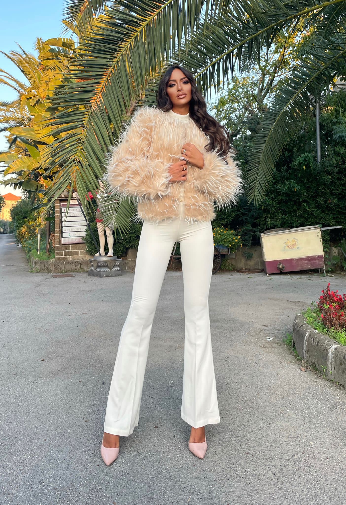 Pelliccia ecosoft beige