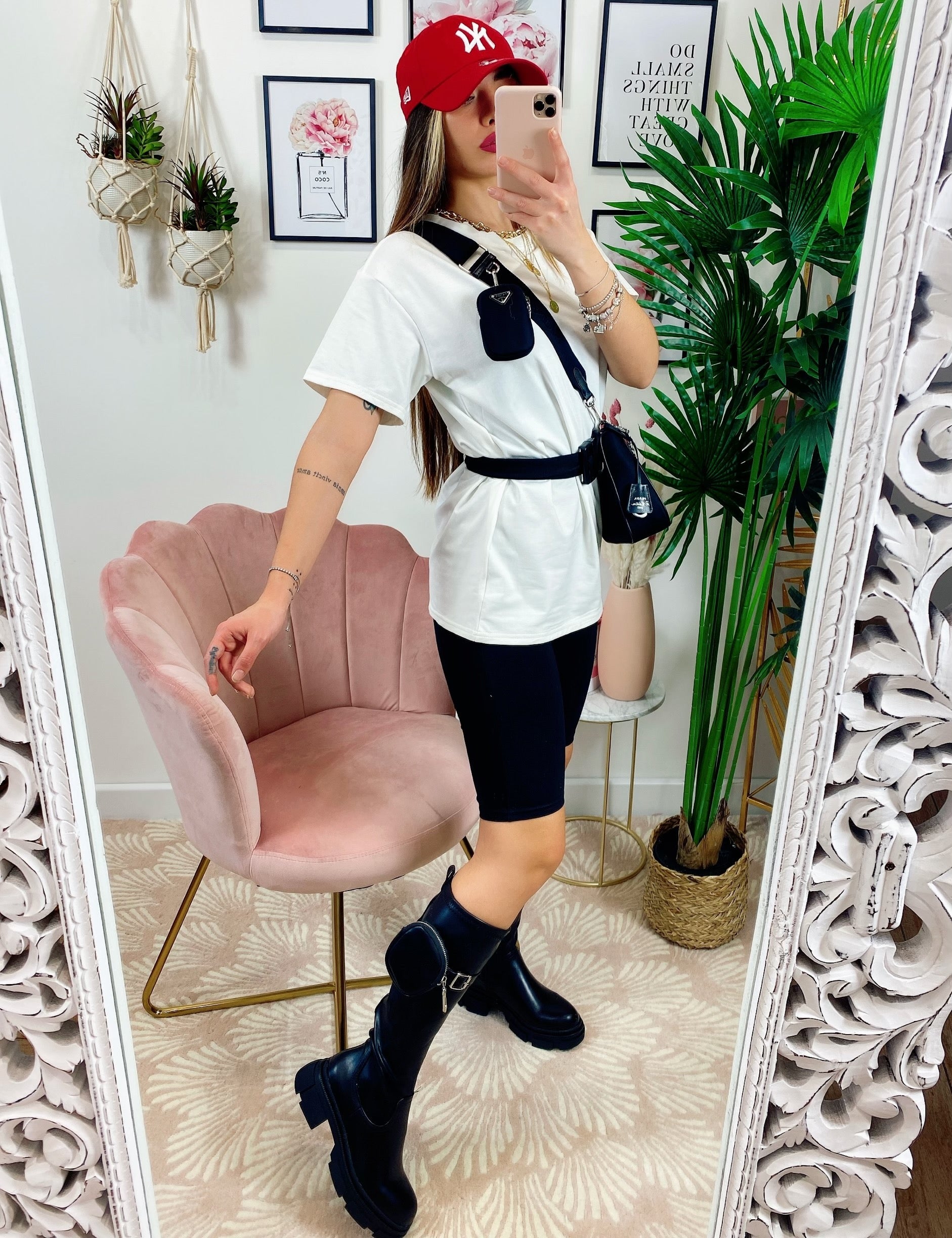 Completo sportivo con cintura Bianco