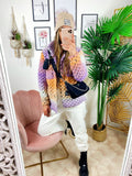 Giacca Multicolor lilla/orange