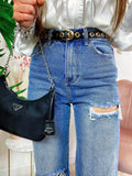 Jeans con strappi wide leg