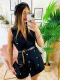 Tutina a Blazer con borsetta Nero
