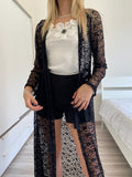 Kimono in pizzo nero