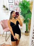 Abito a bretellina con strass
