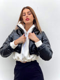 Bomber crop nero