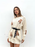 Maxi maglione panna Teddy